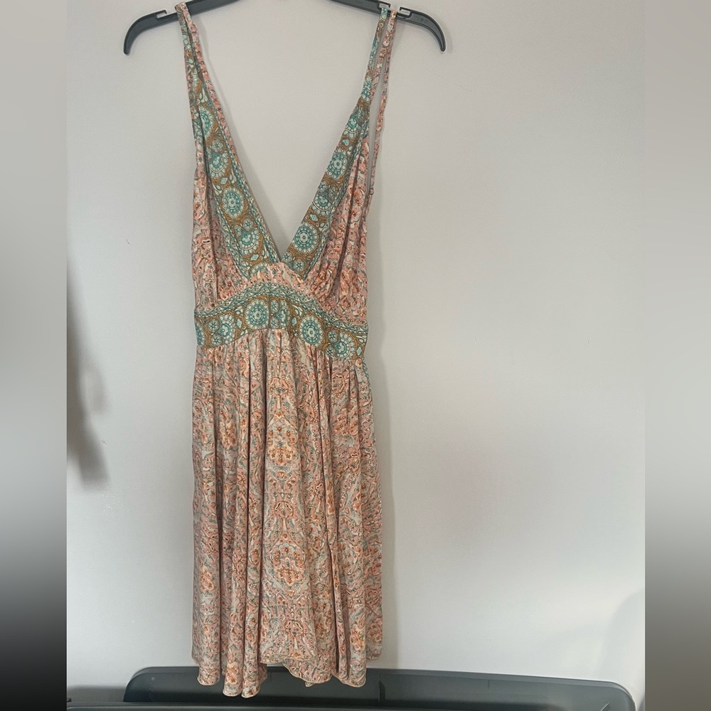 Karma Highway Floral V-Neck Sun Dress Y2K paisley
